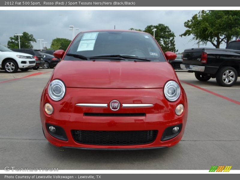 Rosso (Red) / Sport Tessuto Nero/Nero (Black/Black) 2012 Fiat 500 Sport