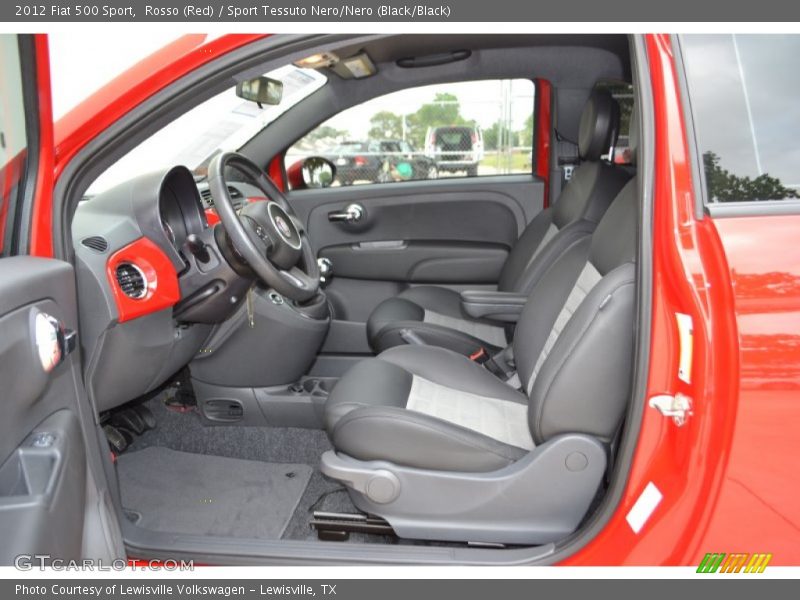  2012 500 Sport Sport Tessuto Nero/Nero (Black/Black) Interior