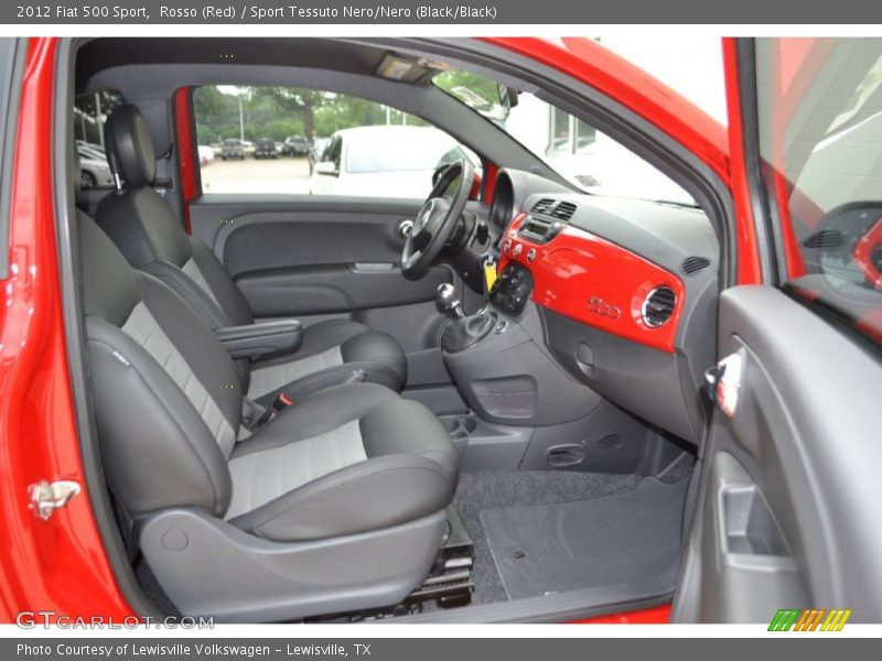 Rosso (Red) / Sport Tessuto Nero/Nero (Black/Black) 2012 Fiat 500 Sport