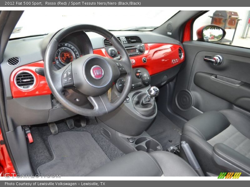 Sport Tessuto Nero/Nero (Black/Black) Interior - 2012 500 Sport 