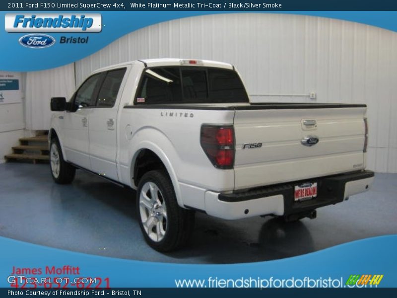 White Platinum Metallic Tri-Coat / Black/Silver Smoke 2011 Ford F150 Limited SuperCrew 4x4