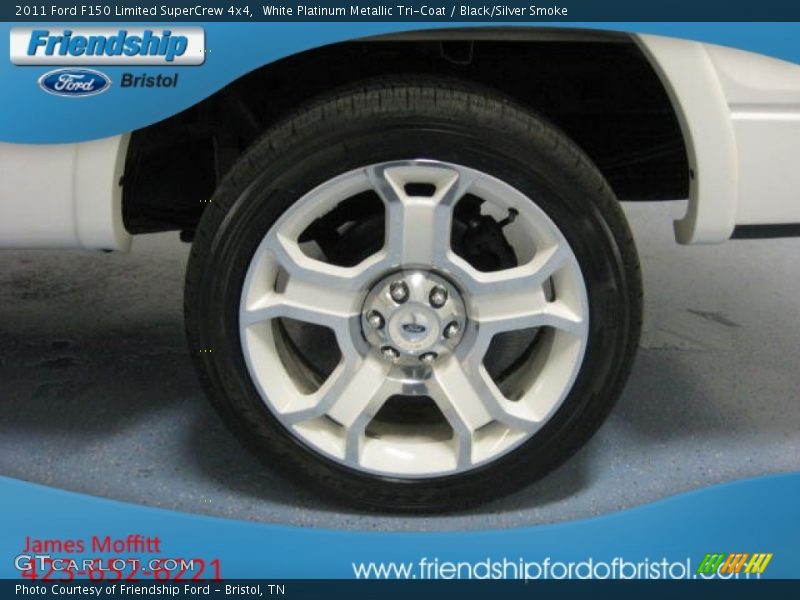 White Platinum Metallic Tri-Coat / Black/Silver Smoke 2011 Ford F150 Limited SuperCrew 4x4