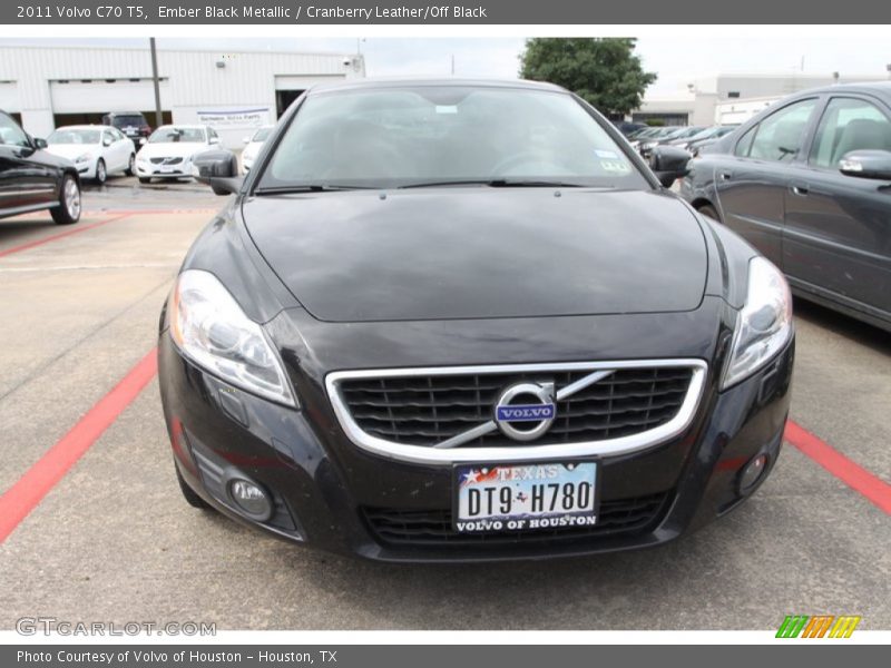 Ember Black Metallic / Cranberry Leather/Off Black 2011 Volvo C70 T5