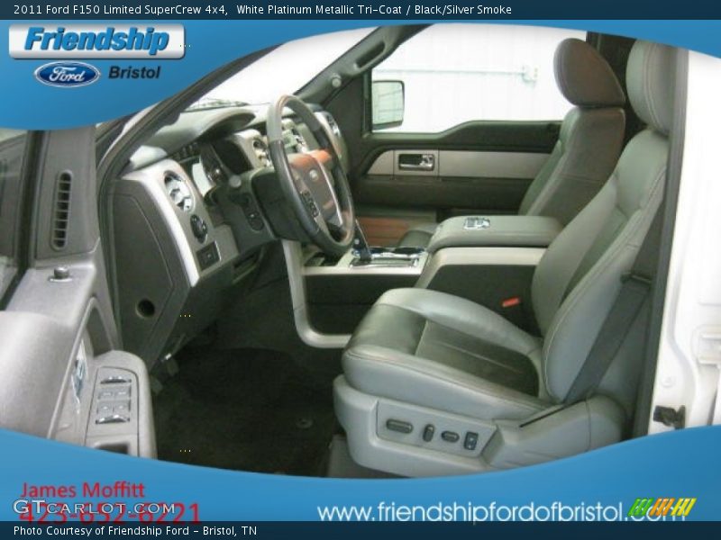White Platinum Metallic Tri-Coat / Black/Silver Smoke 2011 Ford F150 Limited SuperCrew 4x4