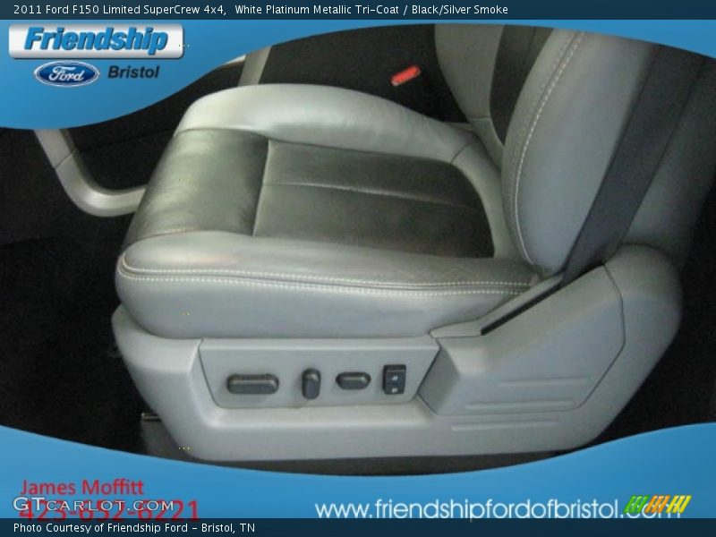 White Platinum Metallic Tri-Coat / Black/Silver Smoke 2011 Ford F150 Limited SuperCrew 4x4