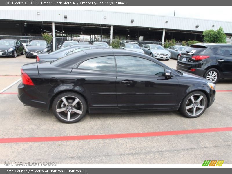 Ember Black Metallic / Cranberry Leather/Off Black 2011 Volvo C70 T5