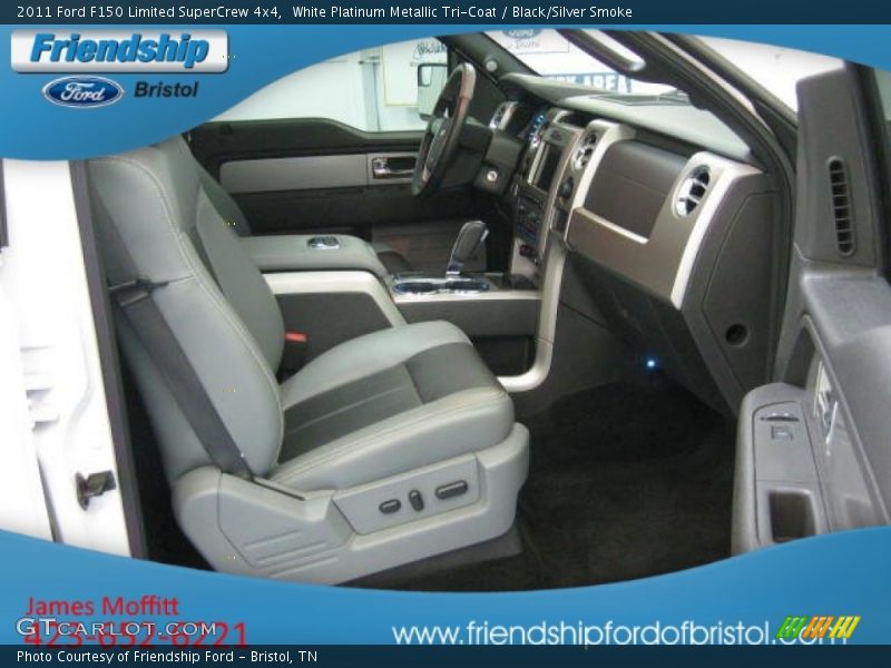 White Platinum Metallic Tri-Coat / Black/Silver Smoke 2011 Ford F150 Limited SuperCrew 4x4