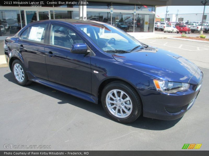 Cosmic Blue Metallic / Black 2013 Mitsubishi Lancer ES