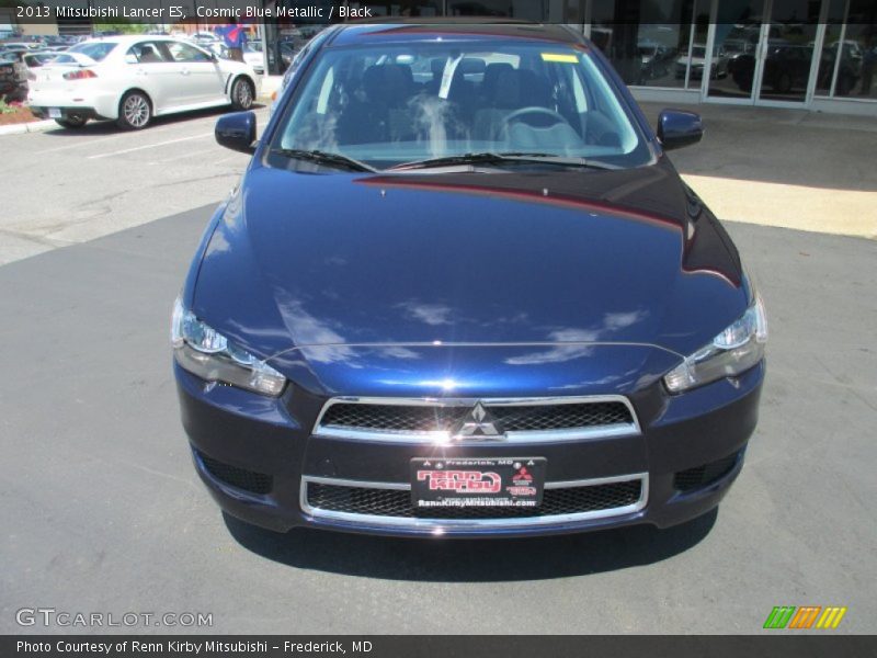 Cosmic Blue Metallic / Black 2013 Mitsubishi Lancer ES
