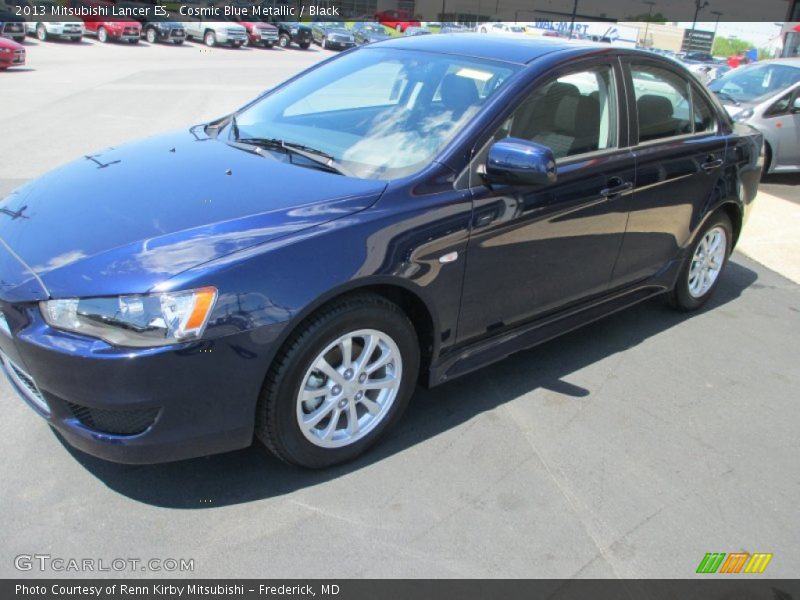 Cosmic Blue Metallic / Black 2013 Mitsubishi Lancer ES