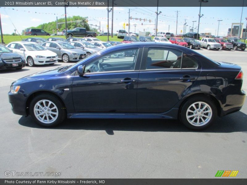 Cosmic Blue Metallic / Black 2013 Mitsubishi Lancer ES