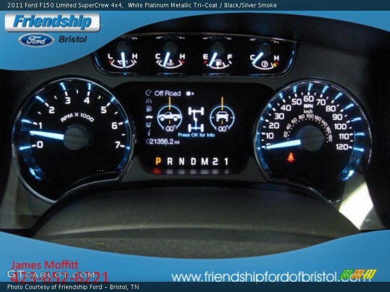 White Platinum Metallic Tri-Coat / Black/Silver Smoke 2011 Ford F150 Limited SuperCrew 4x4