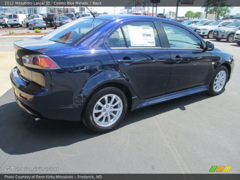 Cosmic Blue Metallic / Black 2013 Mitsubishi Lancer ES