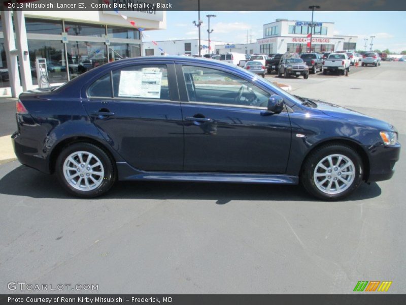 Cosmic Blue Metallic / Black 2013 Mitsubishi Lancer ES