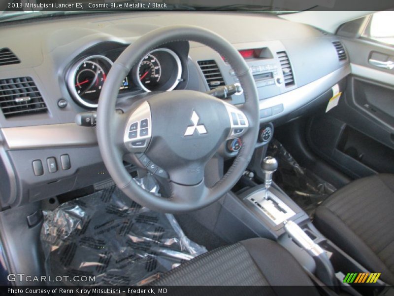 Cosmic Blue Metallic / Black 2013 Mitsubishi Lancer ES