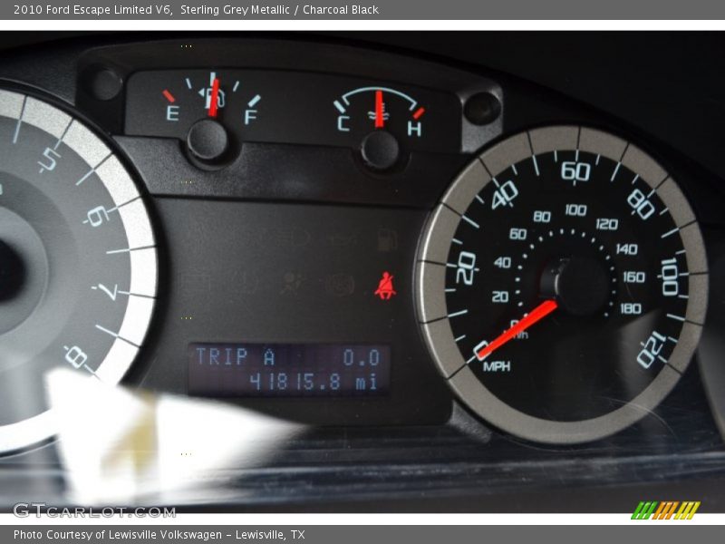 Sterling Grey Metallic / Charcoal Black 2010 Ford Escape Limited V6