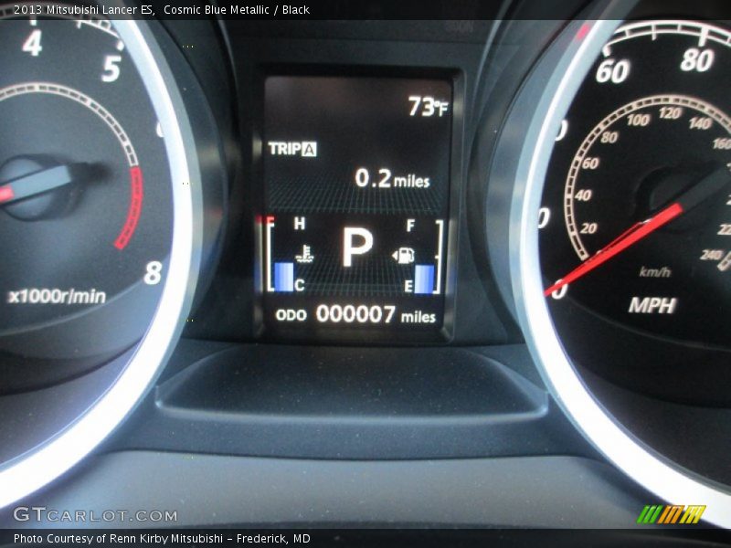 Cosmic Blue Metallic / Black 2013 Mitsubishi Lancer ES