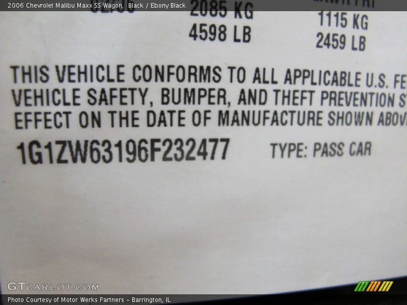 Black / Ebony Black 2006 Chevrolet Malibu Maxx SS Wagon