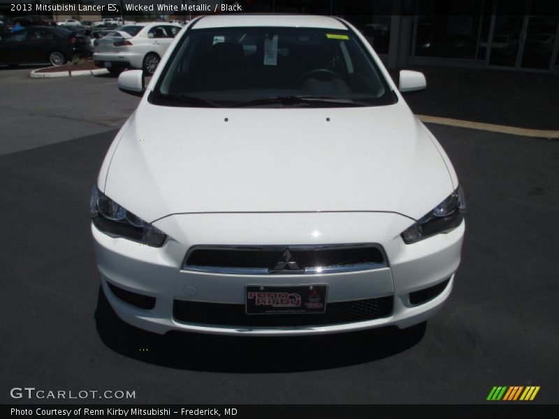 Wicked White Metallic / Black 2013 Mitsubishi Lancer ES