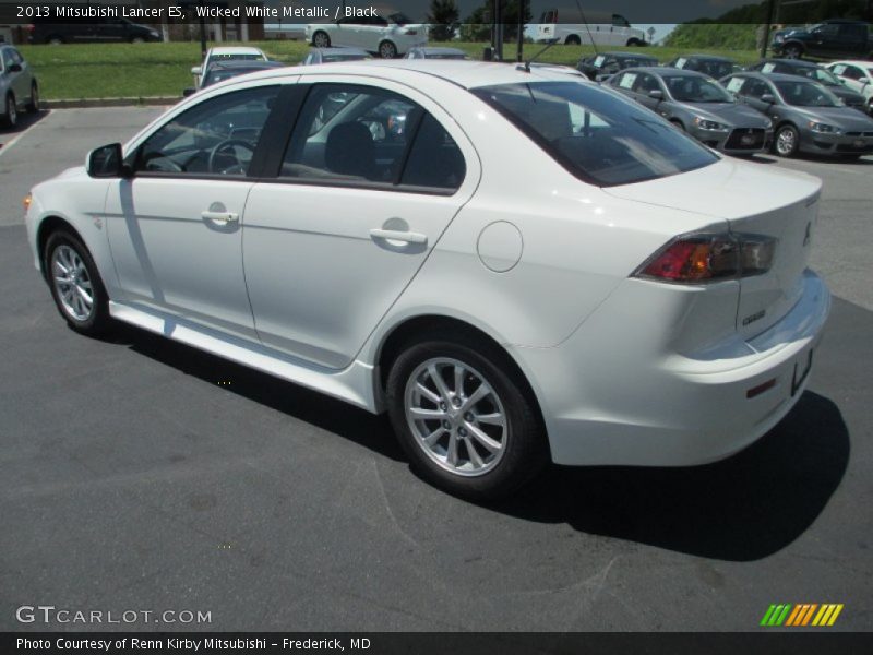Wicked White Metallic / Black 2013 Mitsubishi Lancer ES