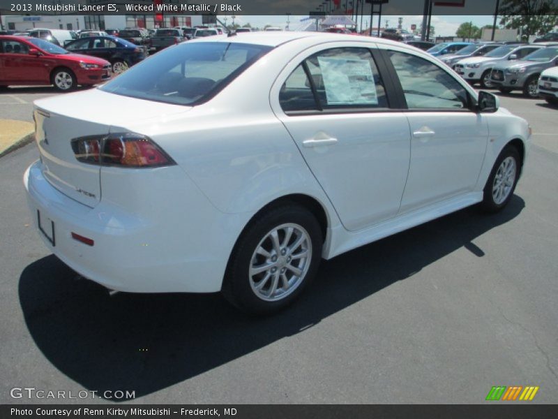 Wicked White Metallic / Black 2013 Mitsubishi Lancer ES