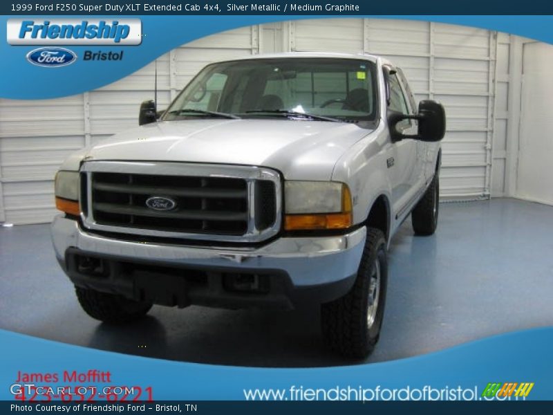 Silver Metallic / Medium Graphite 1999 Ford F250 Super Duty XLT Extended Cab 4x4