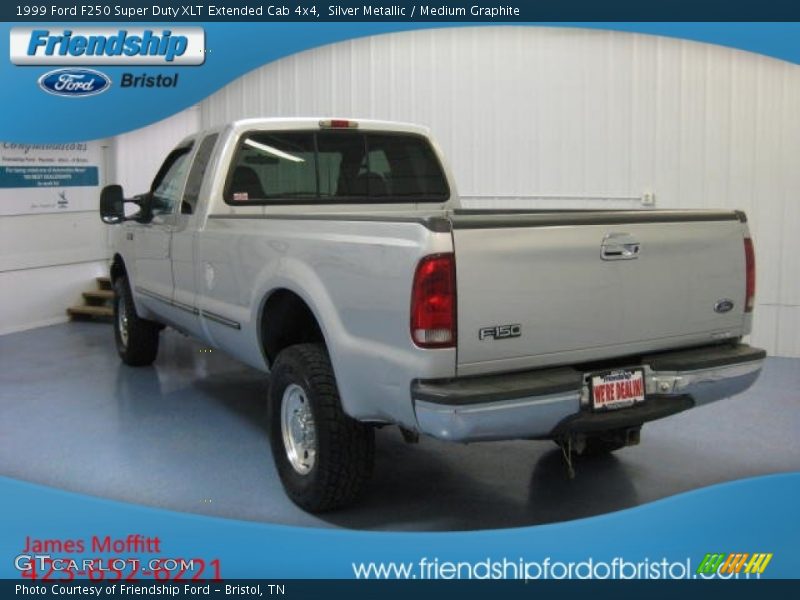 Silver Metallic / Medium Graphite 1999 Ford F250 Super Duty XLT Extended Cab 4x4
