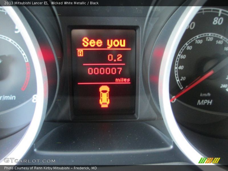 Wicked White Metallic / Black 2013 Mitsubishi Lancer ES