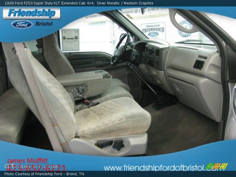 Silver Metallic / Medium Graphite 1999 Ford F250 Super Duty XLT Extended Cab 4x4