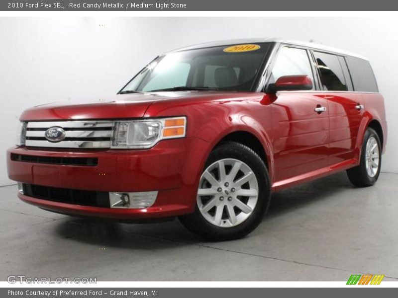 Red Candy Metallic / Medium Light Stone 2010 Ford Flex SEL