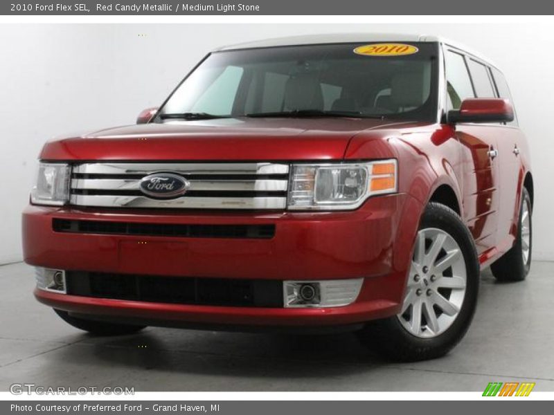 Red Candy Metallic / Medium Light Stone 2010 Ford Flex SEL