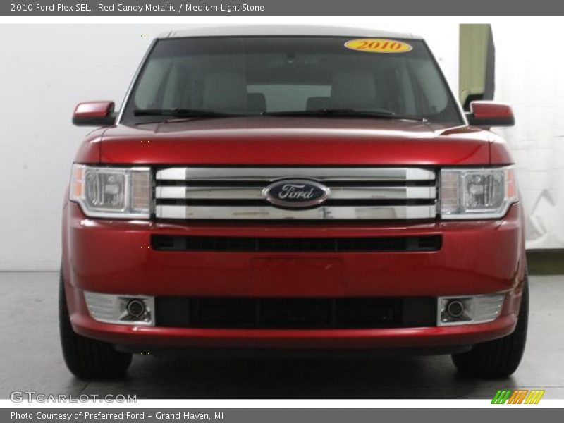 Red Candy Metallic / Medium Light Stone 2010 Ford Flex SEL