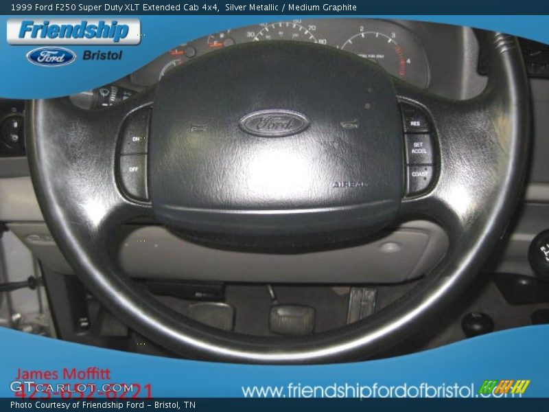 Silver Metallic / Medium Graphite 1999 Ford F250 Super Duty XLT Extended Cab 4x4
