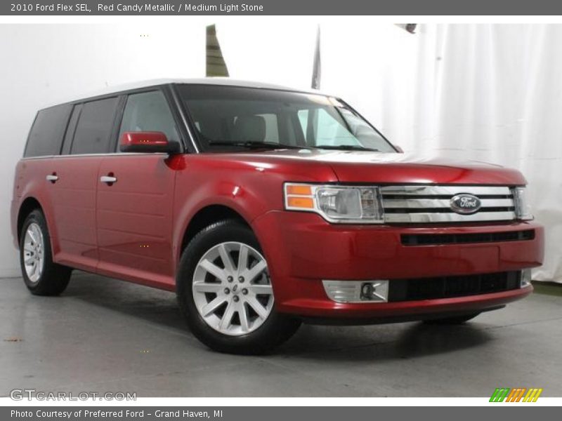 Red Candy Metallic / Medium Light Stone 2010 Ford Flex SEL