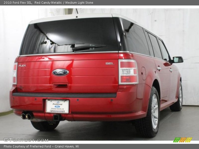 Red Candy Metallic / Medium Light Stone 2010 Ford Flex SEL