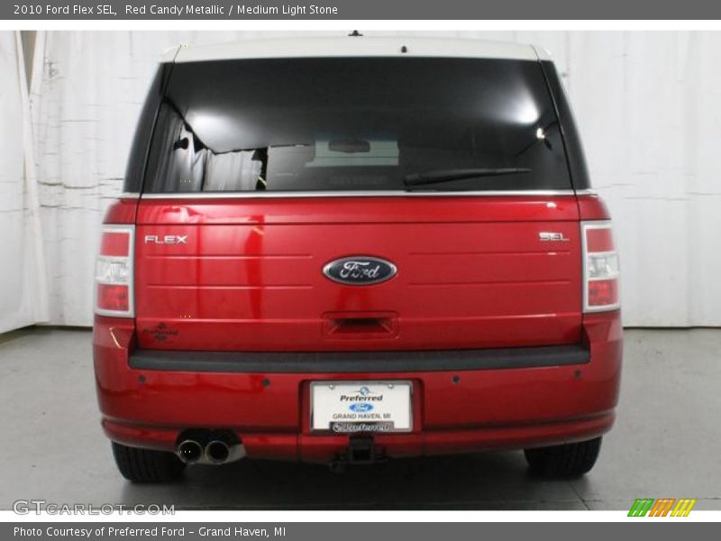 Red Candy Metallic / Medium Light Stone 2010 Ford Flex SEL