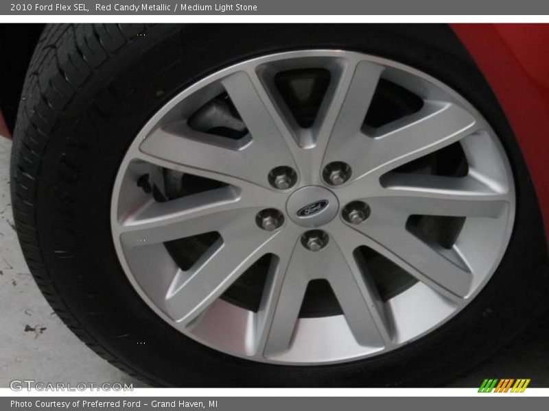 Red Candy Metallic / Medium Light Stone 2010 Ford Flex SEL