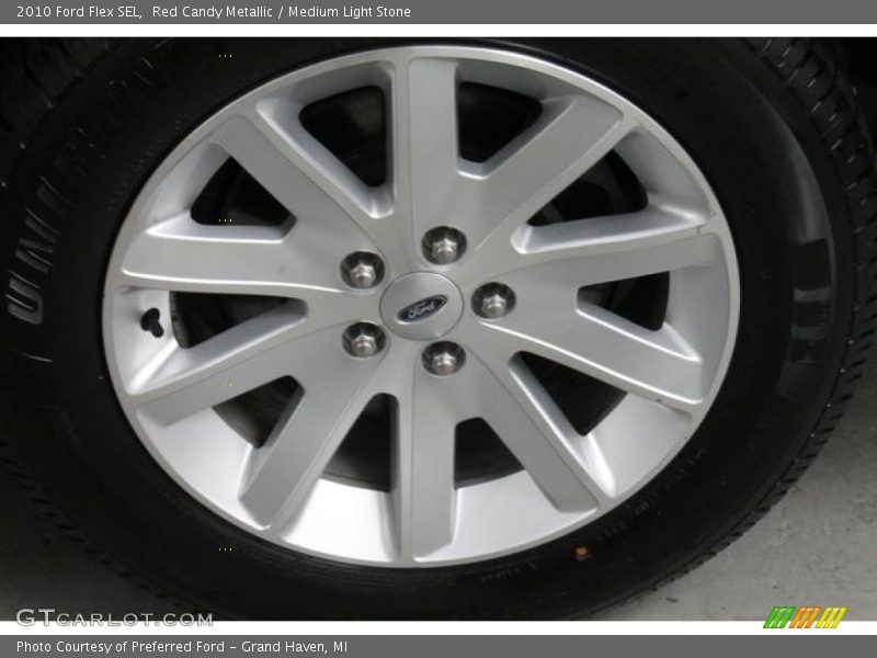 Red Candy Metallic / Medium Light Stone 2010 Ford Flex SEL