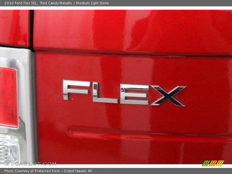 Red Candy Metallic / Medium Light Stone 2010 Ford Flex SEL