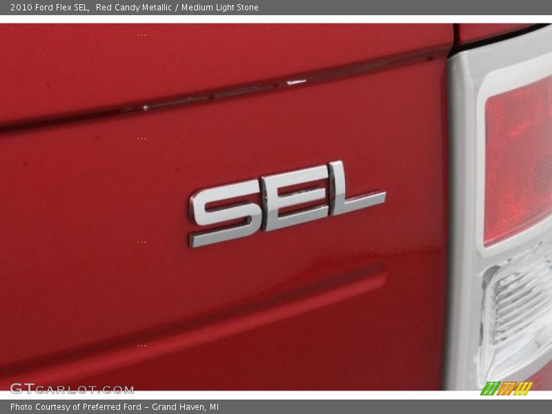 Red Candy Metallic / Medium Light Stone 2010 Ford Flex SEL