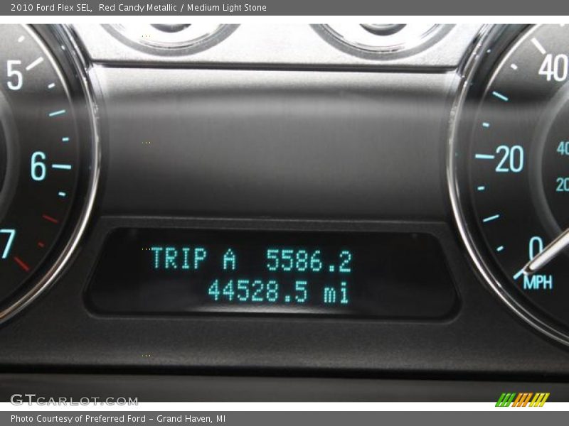 Red Candy Metallic / Medium Light Stone 2010 Ford Flex SEL