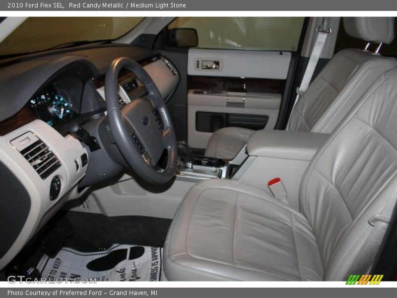 Red Candy Metallic / Medium Light Stone 2010 Ford Flex SEL