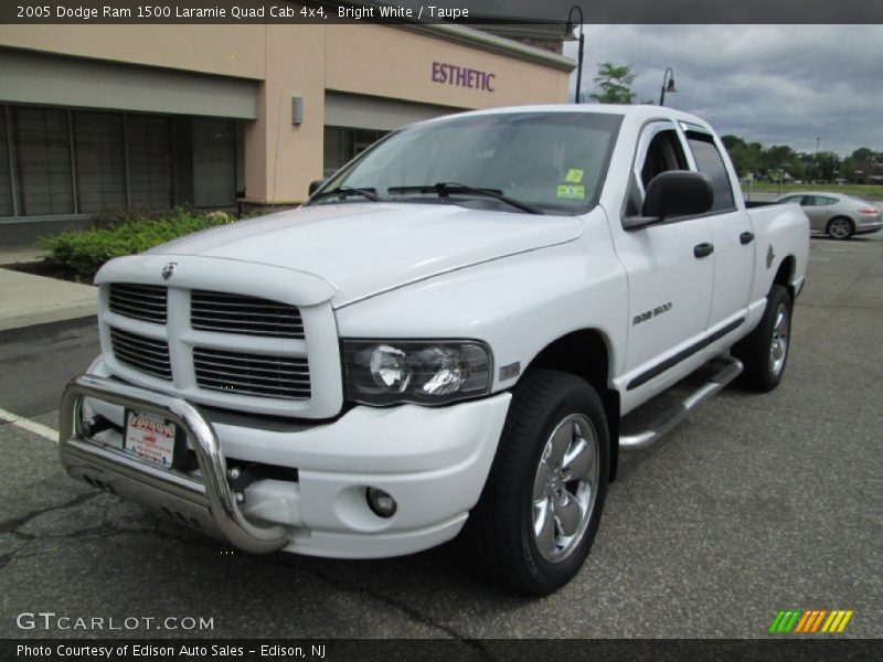 Bright White / Taupe 2005 Dodge Ram 1500 Laramie Quad Cab 4x4