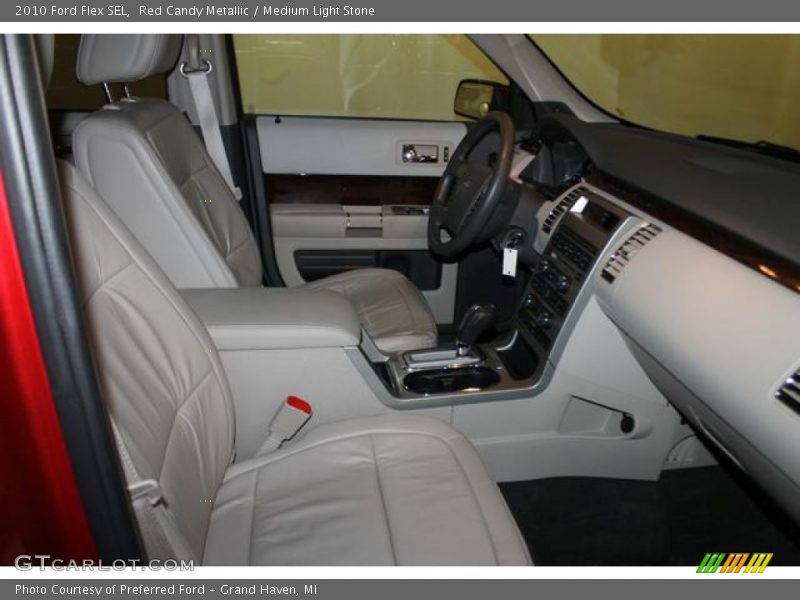 Red Candy Metallic / Medium Light Stone 2010 Ford Flex SEL