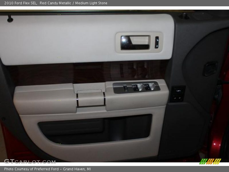 Red Candy Metallic / Medium Light Stone 2010 Ford Flex SEL