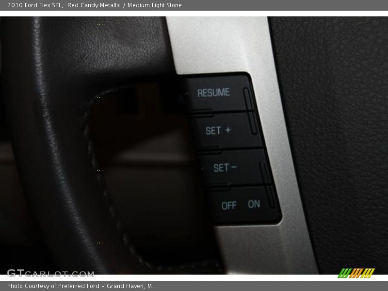 Red Candy Metallic / Medium Light Stone 2010 Ford Flex SEL