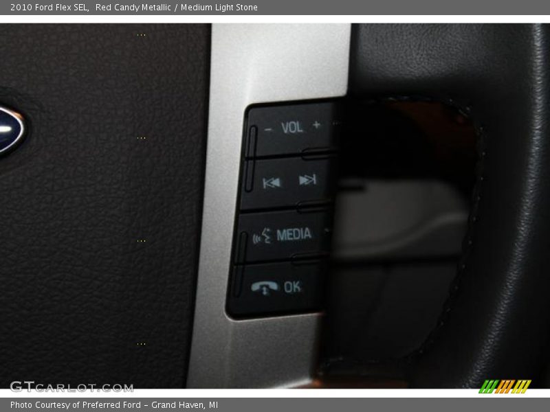 Red Candy Metallic / Medium Light Stone 2010 Ford Flex SEL