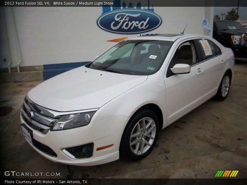 White Suede / Medium Light Stone 2012 Ford Fusion SEL V6