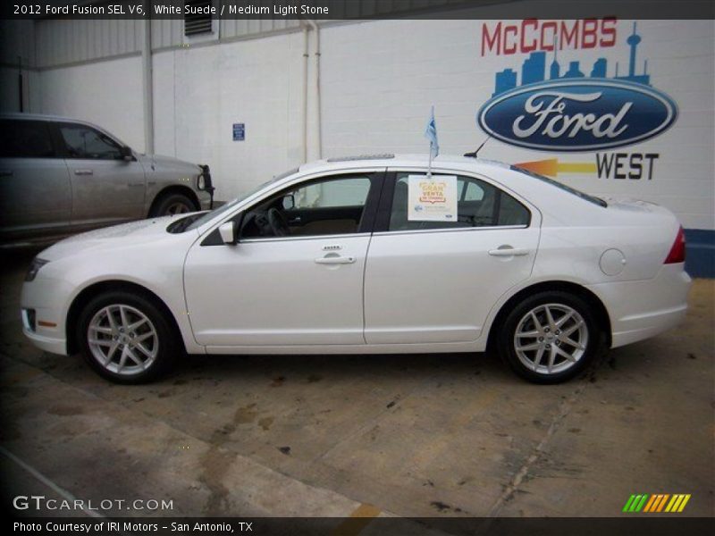 White Suede / Medium Light Stone 2012 Ford Fusion SEL V6