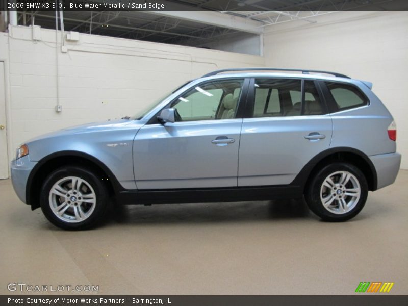 Blue Water Metallic / Sand Beige 2006 BMW X3 3.0i